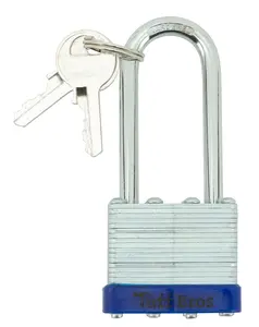 WorldWide Sales Online 40mm Laminated Padlock 2" Long Shank Brass Tumblers – import_2021_10_29_212114, Locks