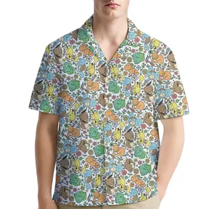 FERITTO CHARIZARD-BLUE  Pokemon Hawaiian Shirt for Men - Breathable & Comfortable, Available in Sizes S to 3XL, Perfect Gift for Summer Vacation Menswear Tropical Classic Top