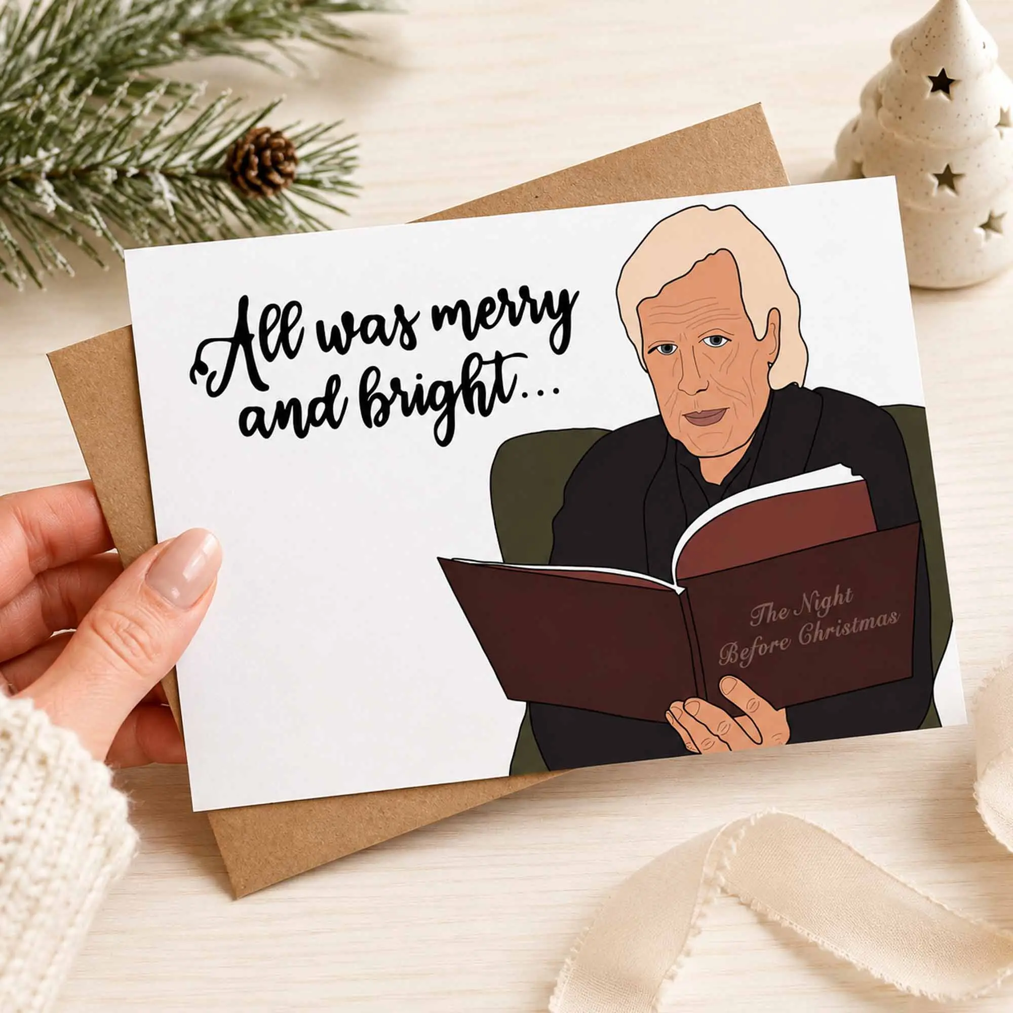 Keith Morrison Christmas Card, Dateline Keith Morrison Christmas Greeting Card, Holiday Gift, Printable Greeting Card, Dateline, Card & Envelope