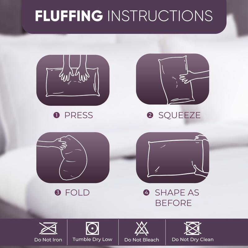 【New Year Deal】Utopia Bedding Gusseted Pillows Set King Queen & Standard Size White Pack of 2 Durable Breathable Soft Memory Foam for Cozy Sleep Hotel Quality