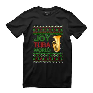 Joy Tuba World Music Lover Xmas Gift Ugly Tuba Christmas T-Shirt