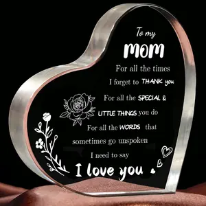 Gifts for Mom, I Love You Mom Acrylic Keepsake - Birthday Gifts for Moms from Daughter Son, Best Mother's Day Present