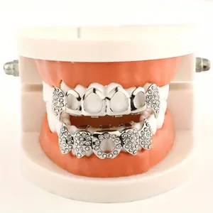 2 pcs/set Alien Fangs Personality Hollow Teeth Set for Men Trendy Nightclub Vampire Fang Decoration Versatile Artificial Grillz