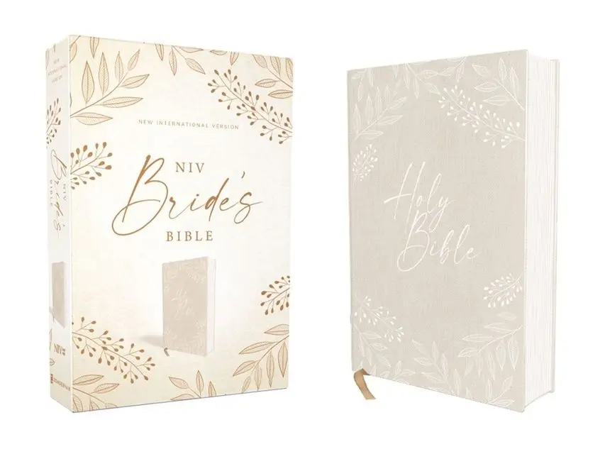 NIV, Bride's Bible, Cloth over Board, Cream, Red Letter, Comfort Print by Zondervan [Hardback Book]
