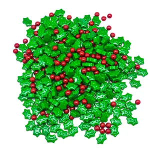 Dextrose Holly Berry Blend Sprinkle Mix -  Christmas Edible Sprinkles Mix for Decorating - Available in 4 oz, 8 oz, and 12 oz Bags