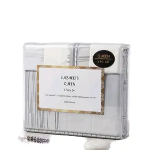 6 pieces set bedsheets  luxsheets