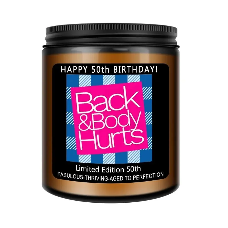 50th Birthday Gifts for Her Him, Happy 50th Birthday Aromatherapy Floral Decorative Candle Gift for Women Men, Funny 50 Years Old Decorations Ideas- Aroma Relaxation Home Fragrance Lavender Scented Candle