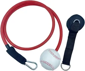 Baseball and Softball Resistance  Bands,Pitching  , Baseball Connectors with Door Anchor are Baseball  Accessories Improve Pitching,Arm Strength.-Red
