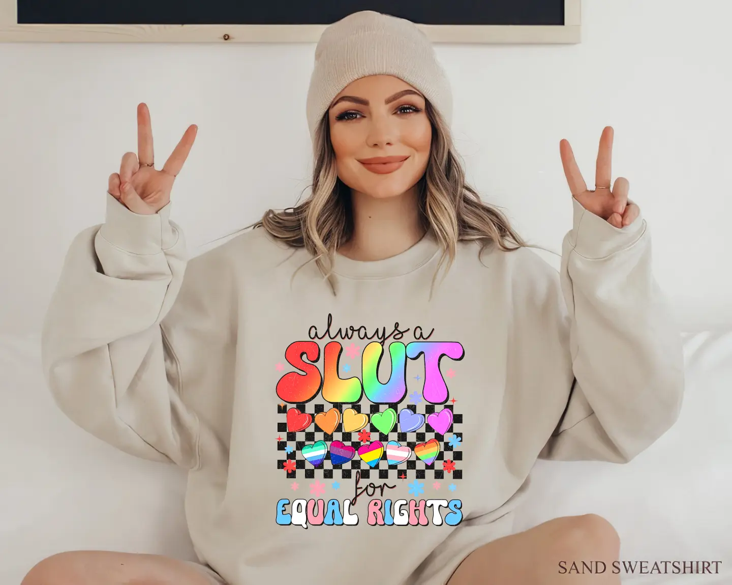 Always A Slut For Equality Rights, Rainbow LGBT Pride Flag, LGBTQ Sweater, LGBT Pride Month, Equality Matter Pride Ally, Trans Pride, Lesbian Sweatshirt, Bi Pride, Bisexual