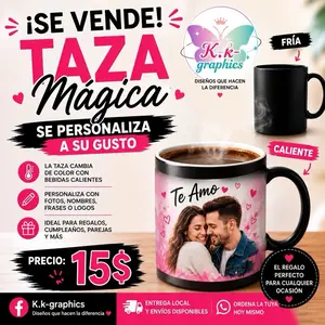 Personalized Magic Mug with Photo & Text 11oz Custom Heat Sensitive Double Side Printing Ceramic Color Changing Cups for Gifts Dishwasher Microwave Safe Perfect for Christmas Birthday