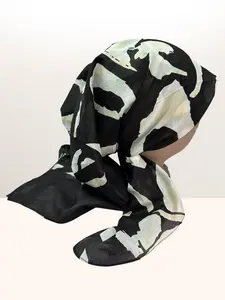 SACHO Black & Cream Cotton Tichel Scarf