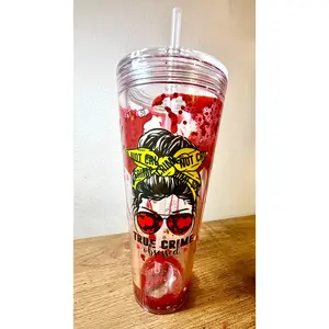 24oz True Crime Blood Drip Lava Tumbler