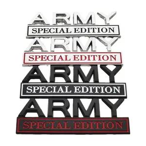 Car Emblem Car Modification Emblem ARMY Fender Emblem Metal EDITION Body Sticker Rear Emblem