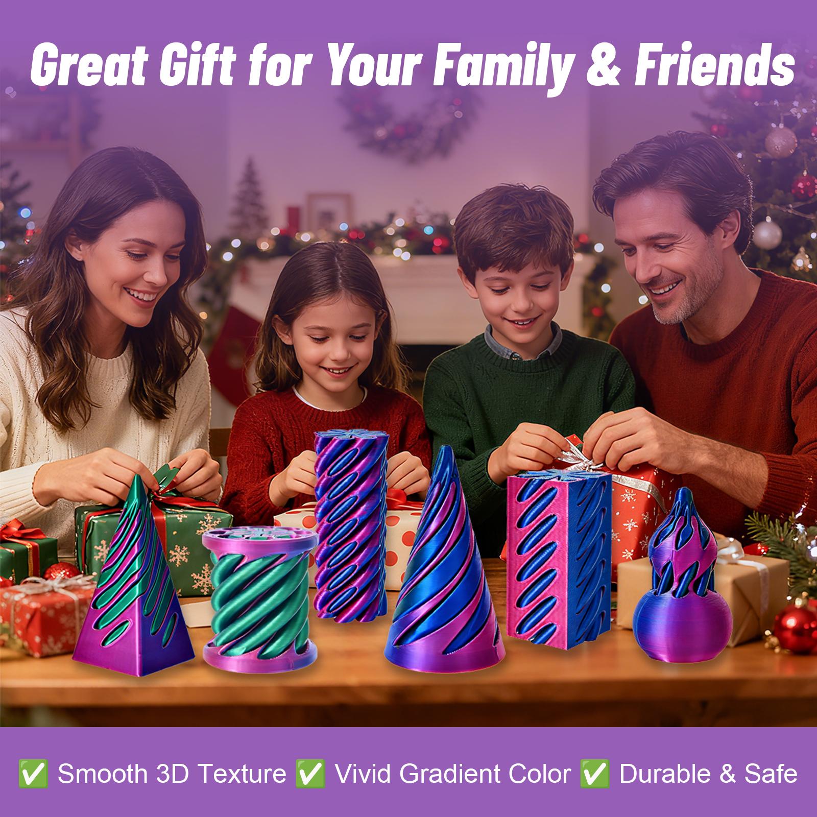 6 Pack Spiral Cone Fidget Toys 3D Printed Spiral Fidget Toys Impossible Cone 3D Printed Fidgets Impossible Pyramid Passthrough 3D Printed Toys for Adults & Kids for Anxiety Relaxing