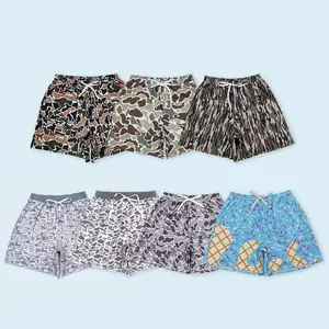 Adult Grey Camouflage Beach Wear Swim Trunks Summer Shorts