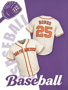 Men's Baseball Jersey, Size 25, Quick-Dry Short Sleeve, High-Quality Experience, Unique Field Style, Spring & Fall Wear
