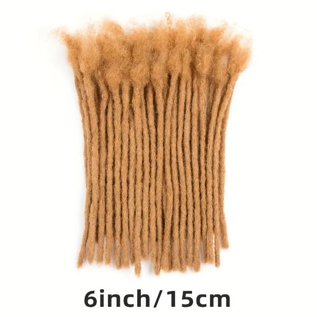 Colored Human Hair Dreadlock Extensions | 0.6cm Width Fully Handmade Locs for Men & Women | Can Be Dyed, Bleached & Curled | Perfect for Halloween, Christmas & Daily Looks