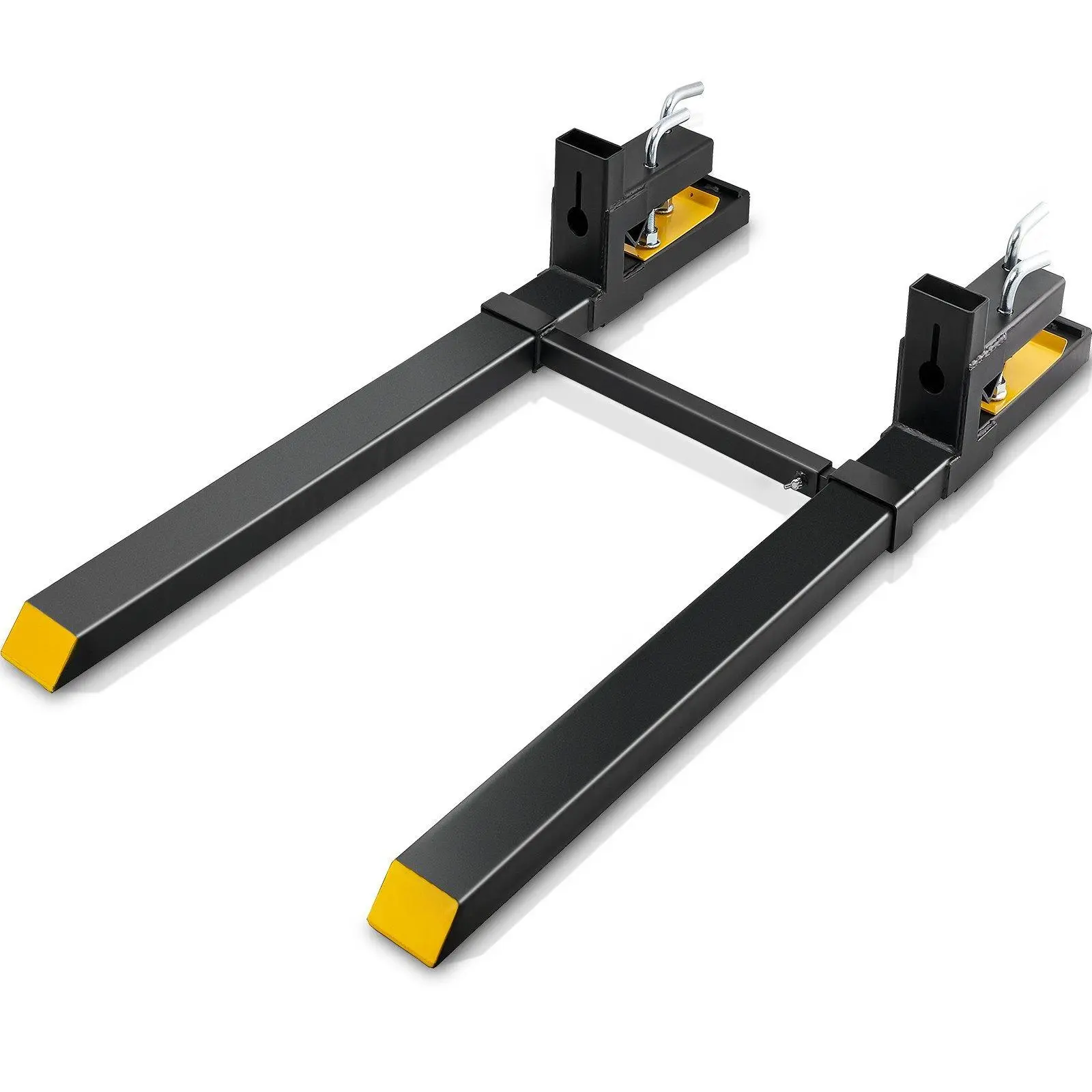 【Summerfinds】VEVOR Pallet Forks,  4000 lbs Clamp on Pallet Forks, 60" Total Length Heavy Duty Pallet Forks with Adjustable Stabilizer Bar, Tractor Bucket Forks for Tractor Attachments, Skid Steer, Loader Bucket VEVOR Super Brand Day