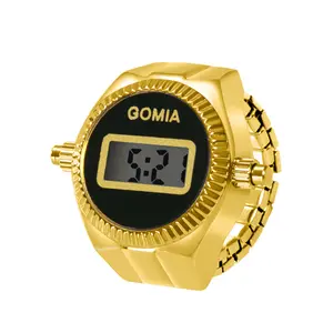 OIDEA Unisex LED Digital Finger Ring Watch with Stretch Band, Calendar and Stopwatch, Novelty Mini Electronic Ring Watch for Men and Women