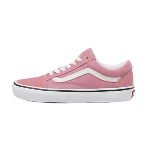 Vans Old Skool Shoes - Men's Casual Sneaker with White and Pink Color Scheme, Features Pink and White Detailing