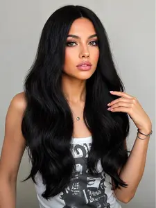 V Part Body Wave Wig 180% Density No Leave Out, Glueless Upgrade U Part Wig Beginner Friendly Easicontour Vpart Wig Ready to Go Natural Black Color 26inch