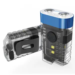 Rechargeable EDC Clip Keychain High Lumen Flashlight - 500 Lumens, Pocket-Sized Mini, 10 Modes, 2 Illumination Angles, USB-C Charging, Magnetic - for Home, Emergency Use, High Lumen Flashlights