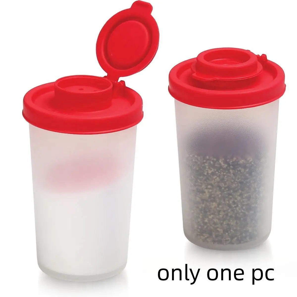 Salt Shaker, 1 Count Clear Seasoning Jar with Lid, Spice Storage Container for Home Kitchen Outdoor Camping, Kitchen Utensils