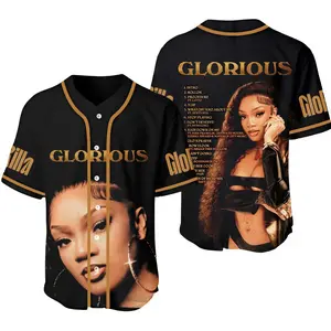 Glorilla Glorious Baseball Jersey Glorious Album Cover Baseball Jersey Glorilla Merch Music Baseball Jersey Gift For Fans Men Women