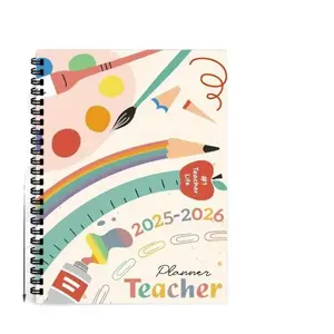 Teacher Designed Teaching Planner 2026, A5 Size Spiral Bound, Easy Daily Flipping and Writing, Ideal for School Year Planning