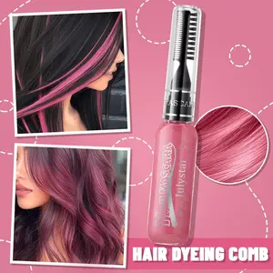 Temporary Hair Dyeing Comb, Long-lasting Vibrant Hair Dyeing Comb, Easy Application for Parties and Cosplay, Hair Dyeing Product for Men and Women, Hair Coloring