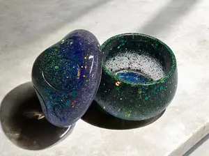 Handcrafted Mushroom-Shaped Resin Jar with Lid – Unique Decorative Storage