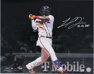 Michael Harris Atlanta Braves Autographed 16" x 20" Hitting Spotlight with "22 NL ROY" Inscription - Limited Edition of 50 - Fanatics Authentic Certified