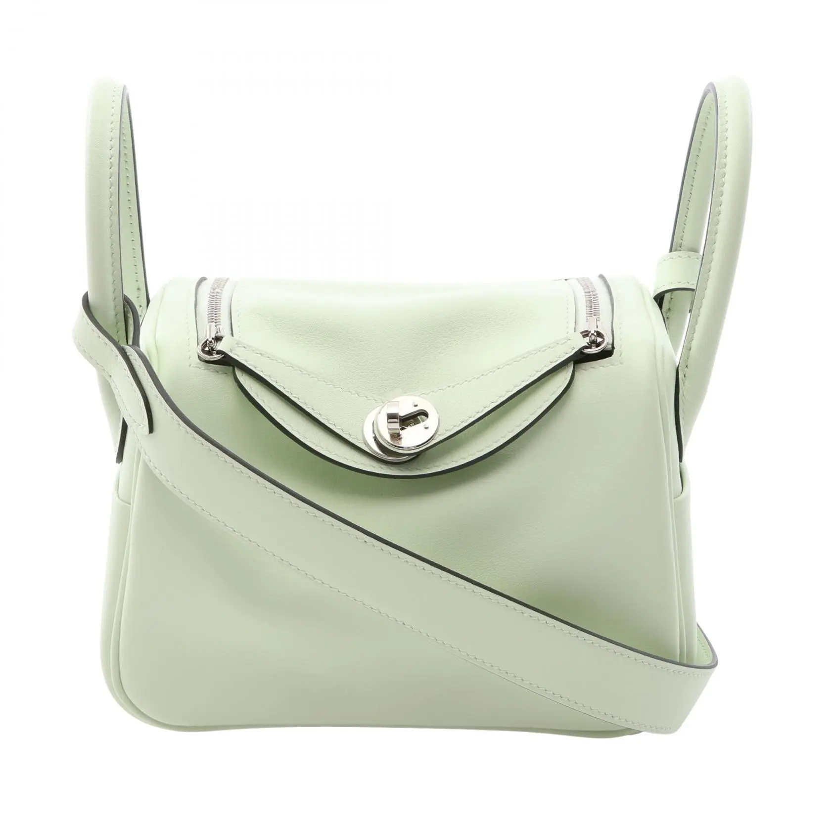 Pre-owned HERMÈS Calfskin Shoulder Bags Hermes Lindy Mini Shoulder Bag