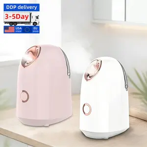 Portable Ionic Nano Mist Sprayer Led Light Hot Face Steamer Facial Spa Professional Desktop Facial Steamer