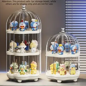360° Rotating Blind Box Display Case, Multi-Layer Dustproof Figurine Storage Box, Ideal for Collectibles, Secure and Organized Storage Solution