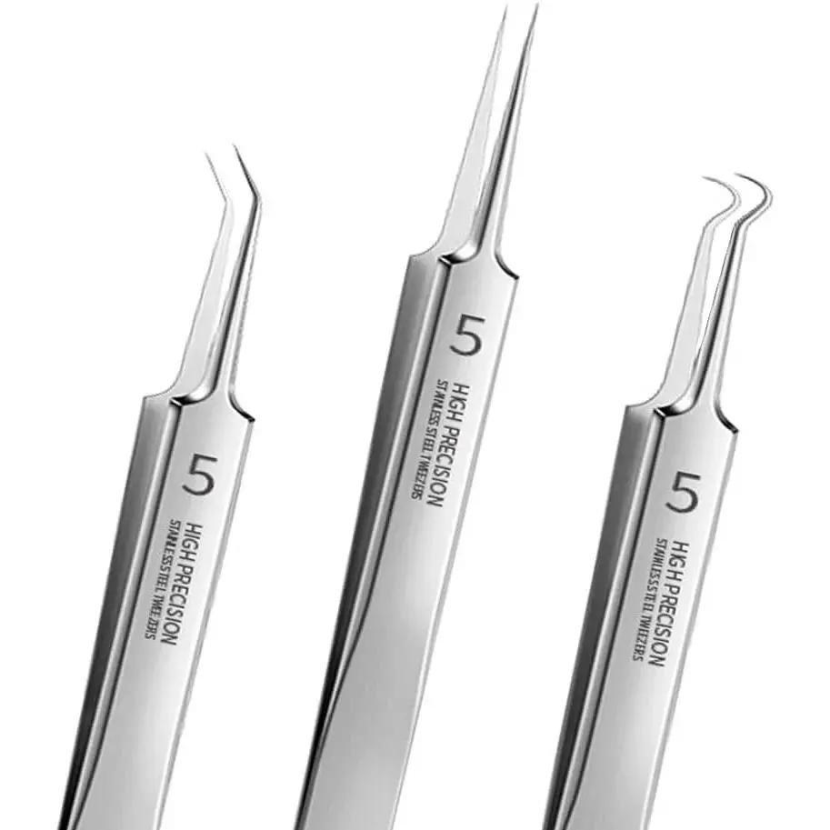Facial blackhead removal tweezers, a precise acne removal kit for whiteheads and pimples