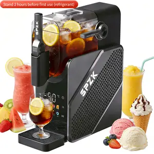 SPZTJK Slushie Machine  Food-Grade Stainless Steel  5-Second Quick Slush Make Slush, Milkshakes, Cocktails, Wine & 200+ Drinks Without Ice Auto-Clean Function | For Home, Office, Restaurant, Bar & Parties  Ice