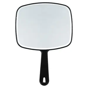 Professional Collection Premium Hand Mirror with Handle, 6.3" W x 9.6" L, Multi-Purpose Handheld Mirror with Distortion-Free Reflection, Black