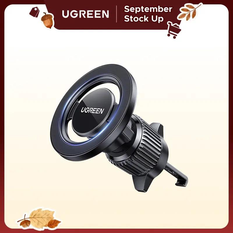 UGREEN Car Phone Mount for Magsafe Air Vent Car Mount Magnetic Phone Holder Compatible with iPhone 17 16 15 14 13 12 Pro Max, Strongest Magnet Black,Summer Sale tiktokshopbacktoschool, Car Phone Holders, Car Accessories,tiktokshopstockup, Magnetic Ph