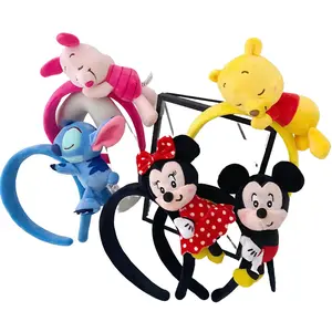 Disney Mickey Mouse Plush Hairband Soft Cuddly Accessory Featuring Minnie Stitch Pooh Perfect for Parties Everyday Wear