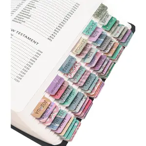 Laminated  Tabs for Women & Men - Large Print Tabs for Study Bibles, Boho Theme for Easy Navigation and Quick Reference - Easy-to-Read and Apply Tabs for All Ages-Uniform Theme