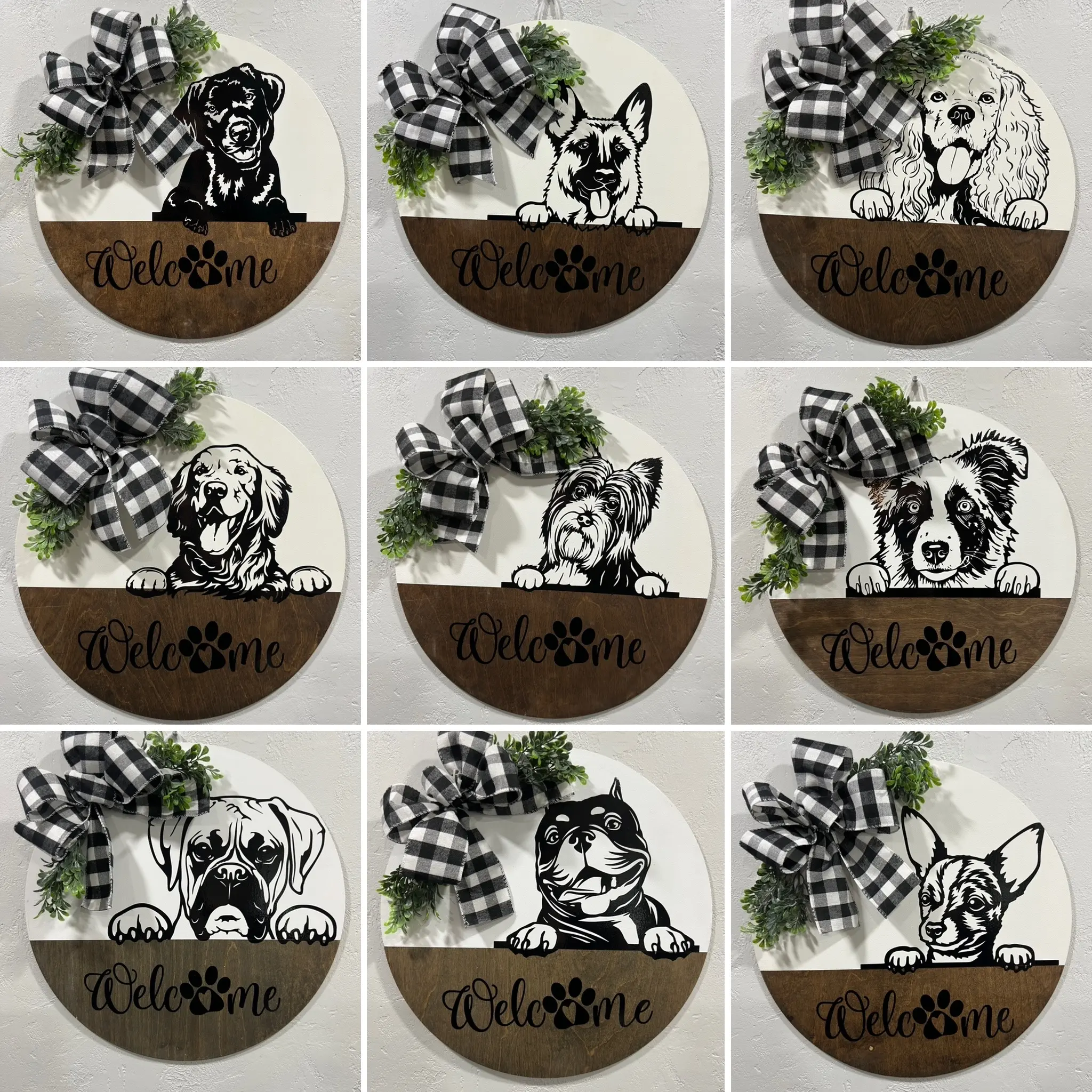 Dog Door Hanger, Pet Welcome Sign, Door Hanger, Pet Portrait Wreath, Front Door Decor, Pet Lovers Sign, Pet Owner