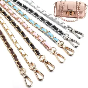 1pc 110cm Multicolor Bag Chains Leather Shoulder Bag Chain Straps Crossbody Handbag Chains Replacement DIY Women Bags Part Acces