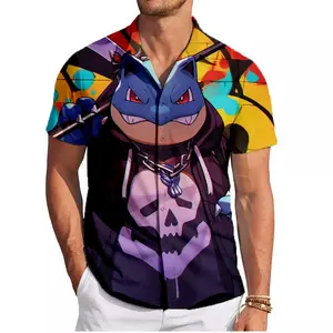 Cyberpunk Blastoise PKM Hawaiian Shirt | Cool Summer Anime Vibes for Men & Fans