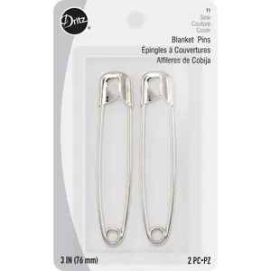 3" Blanket Pins, Nickel, 2 pc