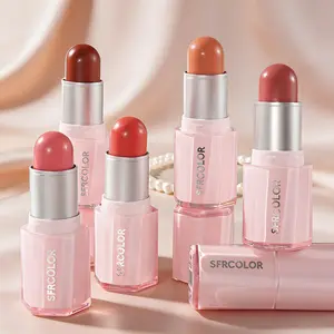 6pc Red Pearly Blush Stick Set – Highlighter, Contour & Matte Blush in One. Long-lasting wear. On-the-go essential makeup. Ideal summer gift for Valentine's Day. Perfect for Valentine's Day & Mother's Day gifts.