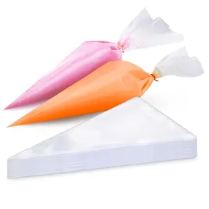 Disposable Piping Bags 14-16 Inch - 100 Anti Burst Pastry Icing Bags for Cream Frosting, Cakes and Cookies Decoration