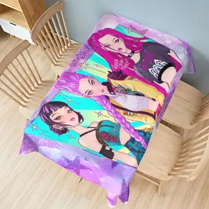 Huntress Team Trendy Anime Print Tablecloth, Rich Colors, High-Quality Polyester Fiber, Easy to Clean, Home Kitchen Decor