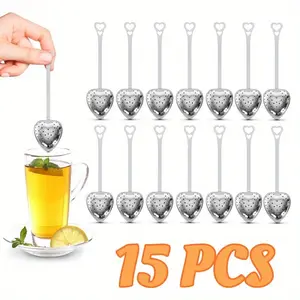 15PCS Used for Loose Leaf Tea Infusers – Resistant Stainless Steel Diffusers with Sturdy Clasps – Easy to Brew, Perfect for Gatherings And Gifting