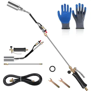 Propane Weed Burner, 1,800,000 BTU Weed Burner with Fireproof Gloves, Weed for Outside with 11.5FT Hose, Flamethrower for,,, Snow Melting